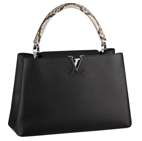 louis vuitton capucines bag black|Louis Vuitton snakeskin bag.